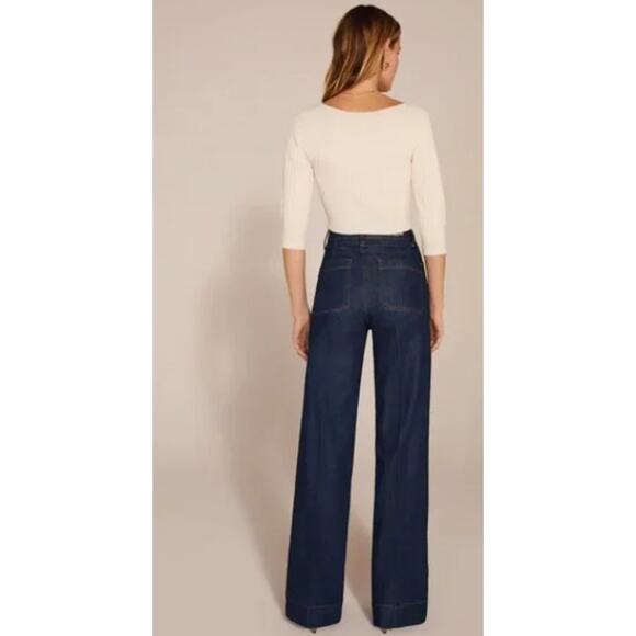 FAVORITE DAUGHTER The Mischa Super High Waist Wide Leg Jeans Size 34 NWOT - Picture 3 of 5
